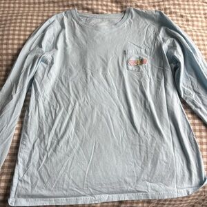 Vineyard Vines Light Blue Pocket Tee- Martha’s Vineyard